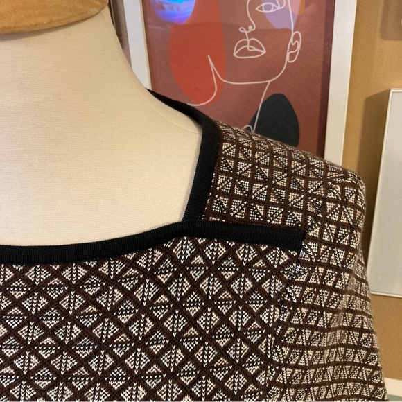 Tory Burch Shadow Mix Geo Jacquard Print Dress - Picture 6 of 12